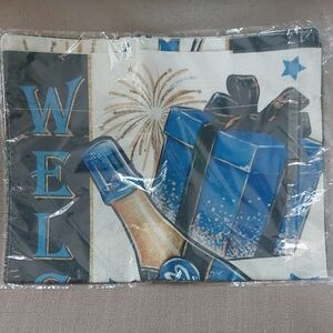 New Year's Themed Welcome Garden Flag Decoration - NWT
